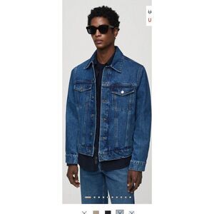 Mango Men's Blue Denim Jacket
